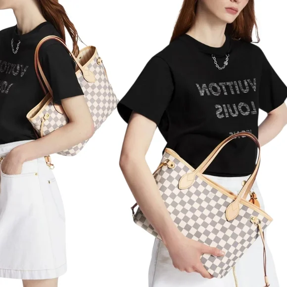 Rare! Like New! Authenticated LOUIS VUITTON N40605 Neverfull PM DAMIER AZUR - Picture 4 of 16